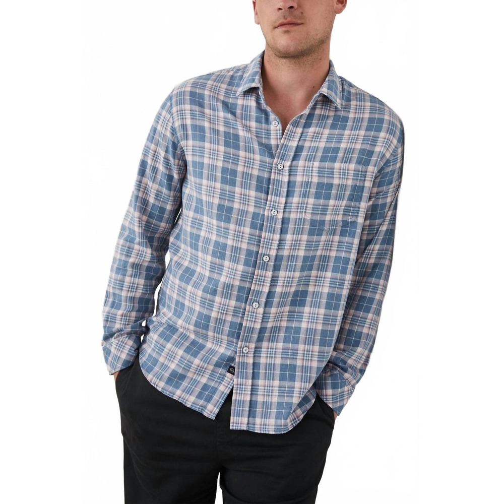 Rails Wyatt Mediterranean Melon Melange Plaid Button Down Shirt XXL Blue Pink
